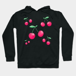 Cherry illustration sticker, summer fruit Hoodie